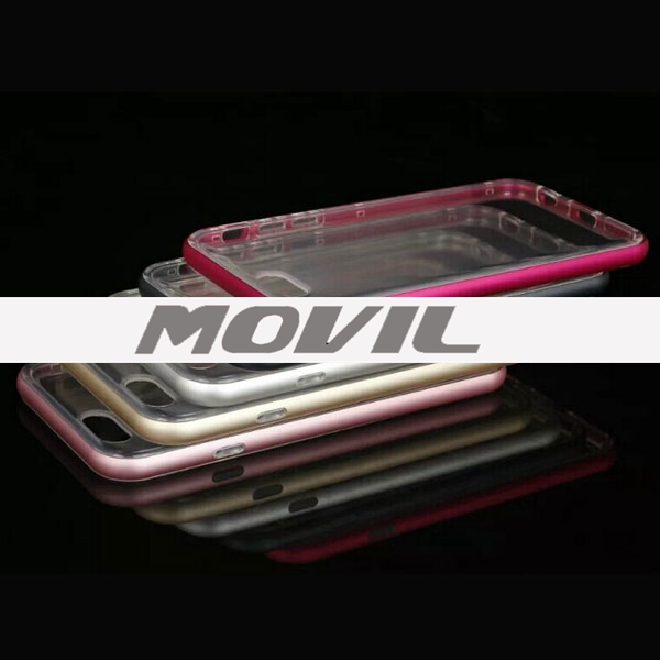 NP-1915 transparente tpu funda con marco para iPhone  6-14